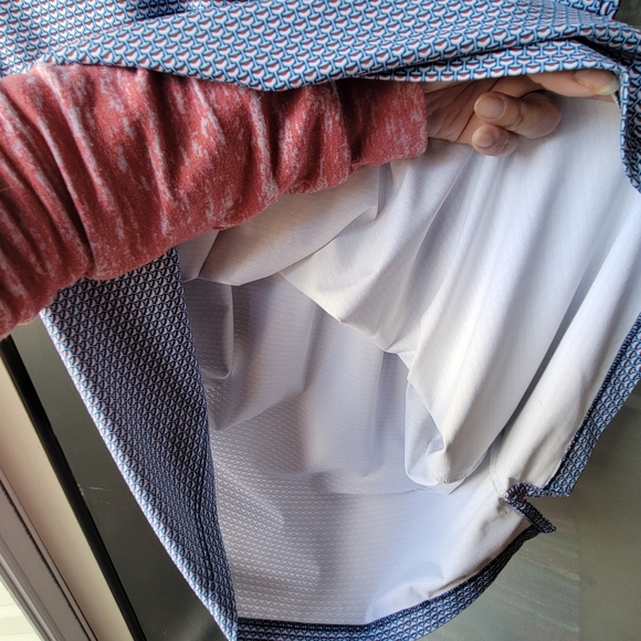 Peter Millar Women's Sleeveless Golf Polo top Collar Buttons Blue Size XL - Picture 8 of 12